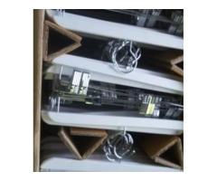 NEW WHITE WOOD HANGERS WITH METAL PINCH CLIPS